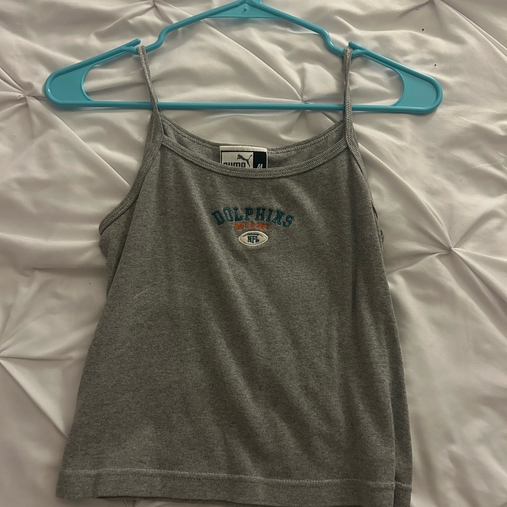 Puma Gray Miami Dolphins Tank Top